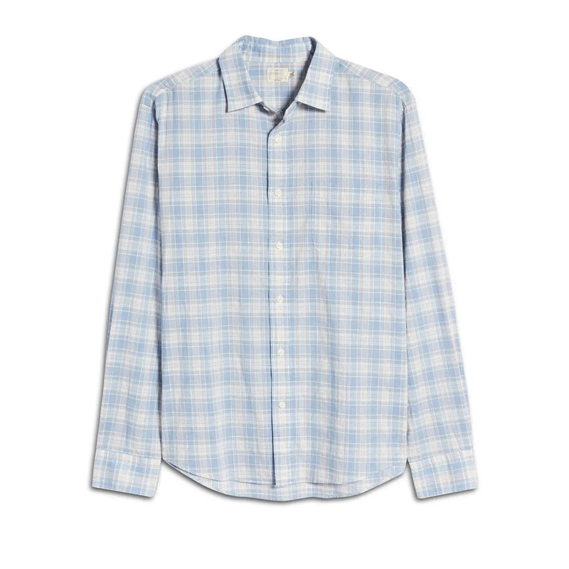Mens casual long sleeves plaid button down shirt