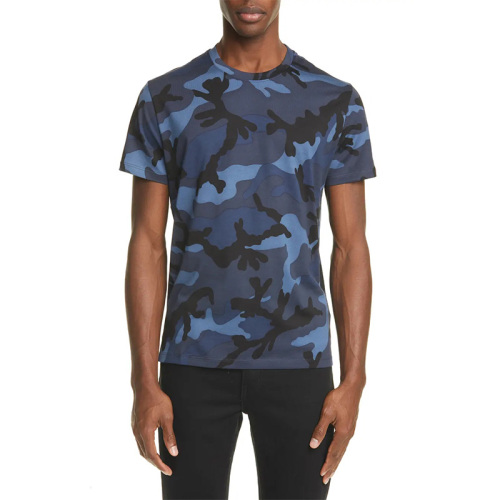 Mens camo print crewneck T shirt
