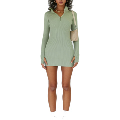 Womens ribbed mini bodycon dress