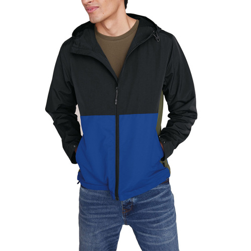 Mens colourblock jacket with fleece lining