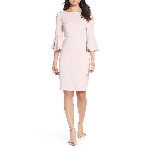 Womens bell sleeve sheath dress