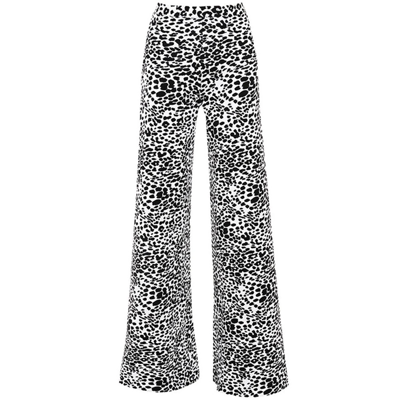 Womens leopard wide leg palazzo pants