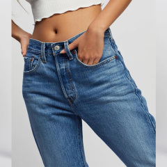 Straight leg cropped jeans women
