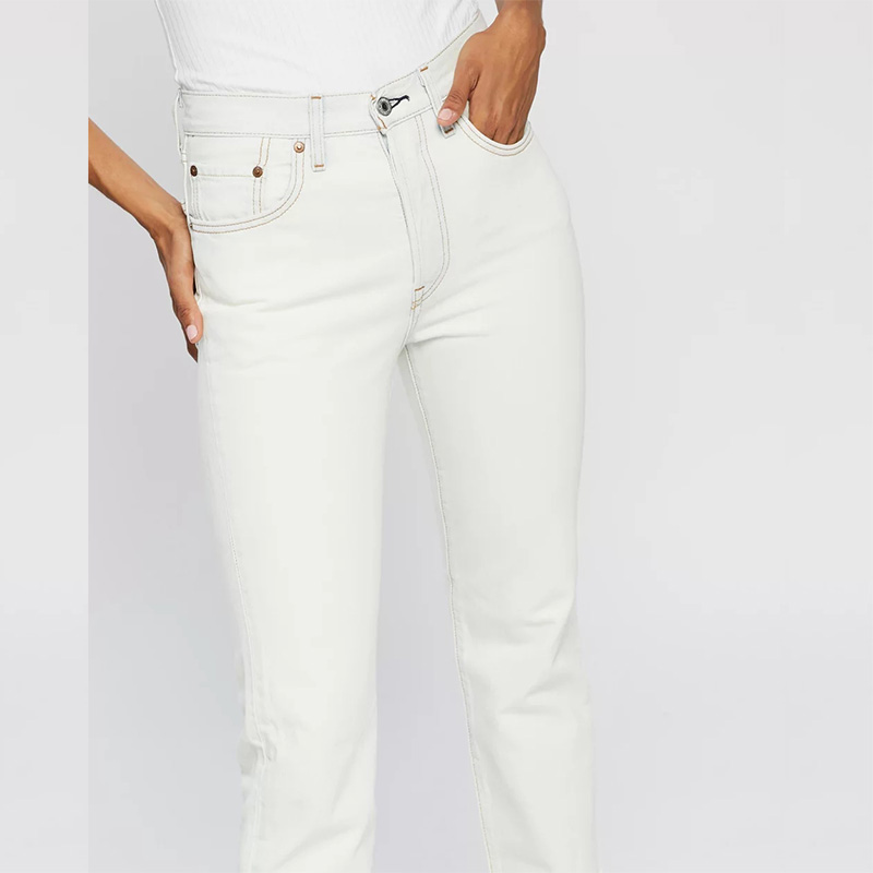 Straight leg cropped jeans women