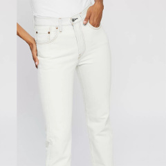 Straight leg cropped jeans women