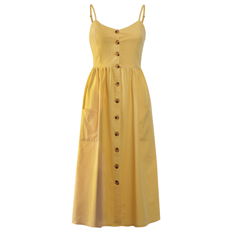 Casual female summer midi sundress