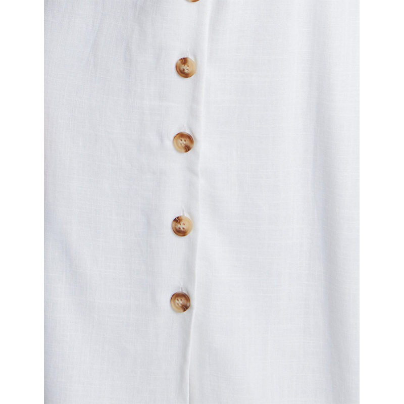 Women's casual summer white midi dress