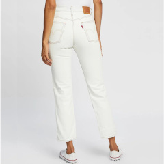 Straight leg cropped jeans women