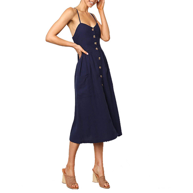 Casual female summer midi sundress
