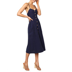 Casual female summer midi sundress