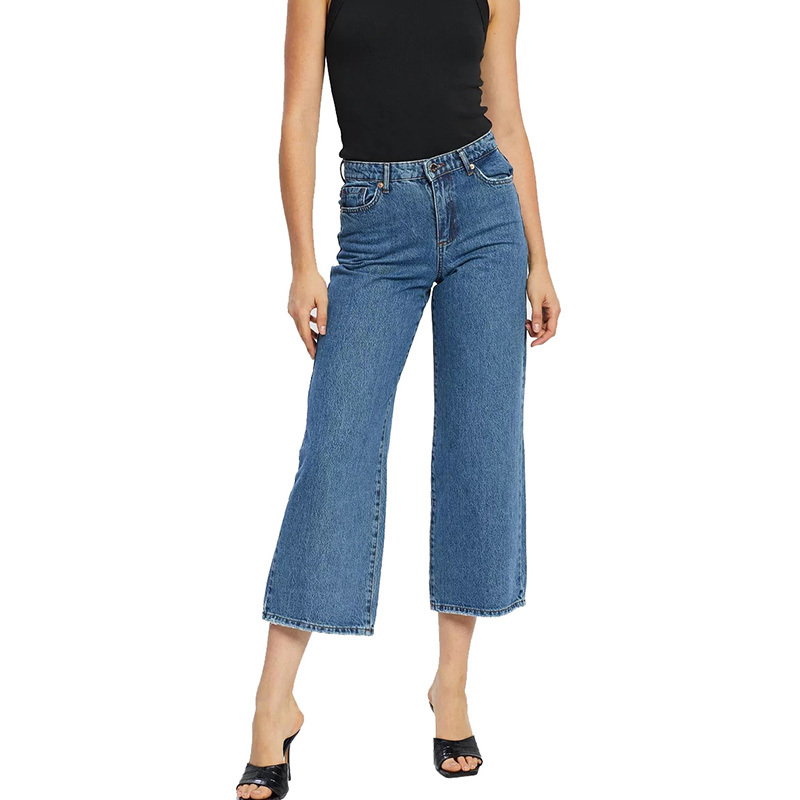 Women's high waisted wide leg jeans