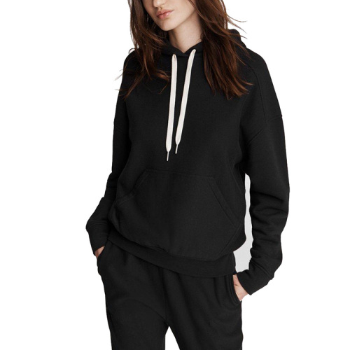 Womens cotton french terry hoodie