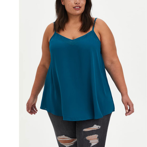 Women's plus size sleeveless chiffon tops