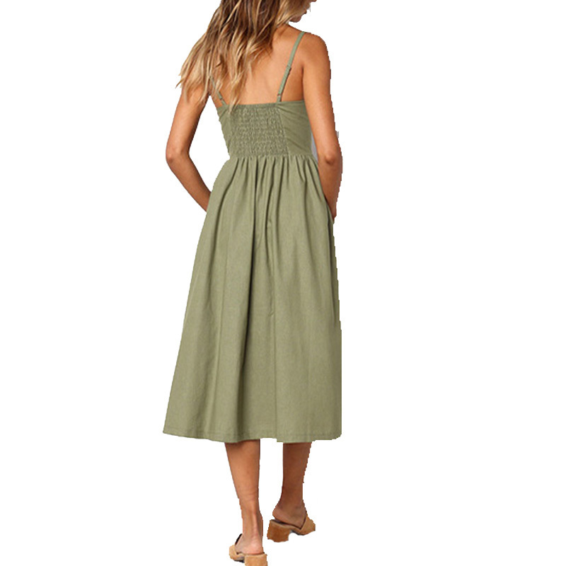 Casual female summer midi sundress