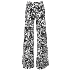 Womens leopard wide leg palazzo pants