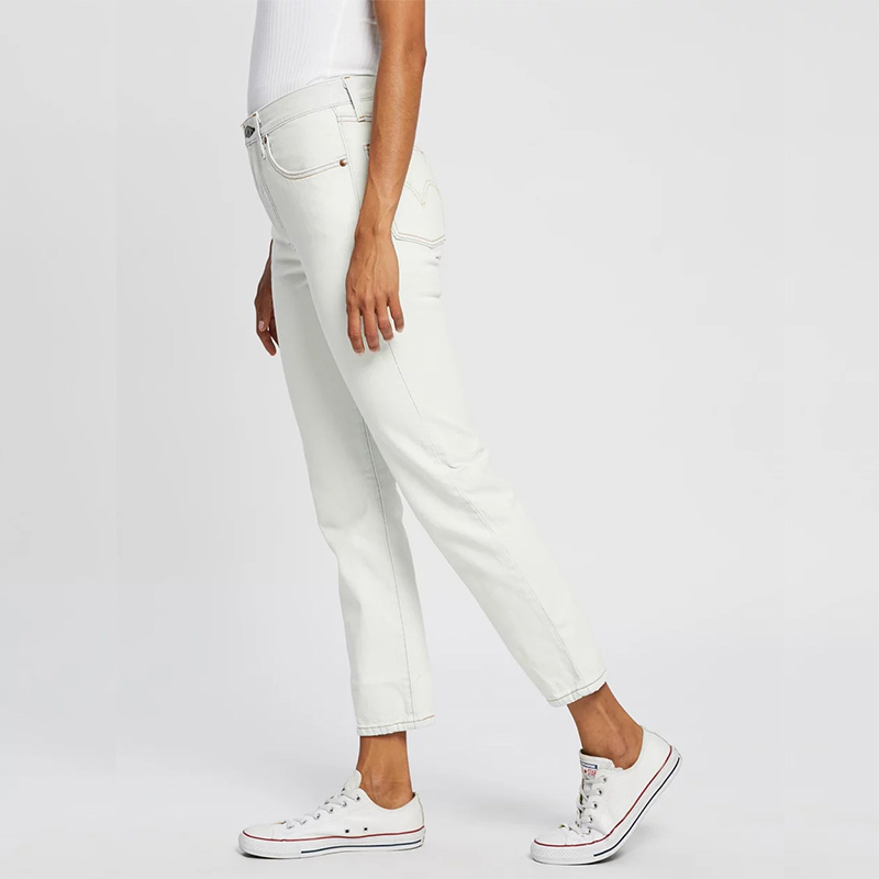 Straight leg cropped jeans women