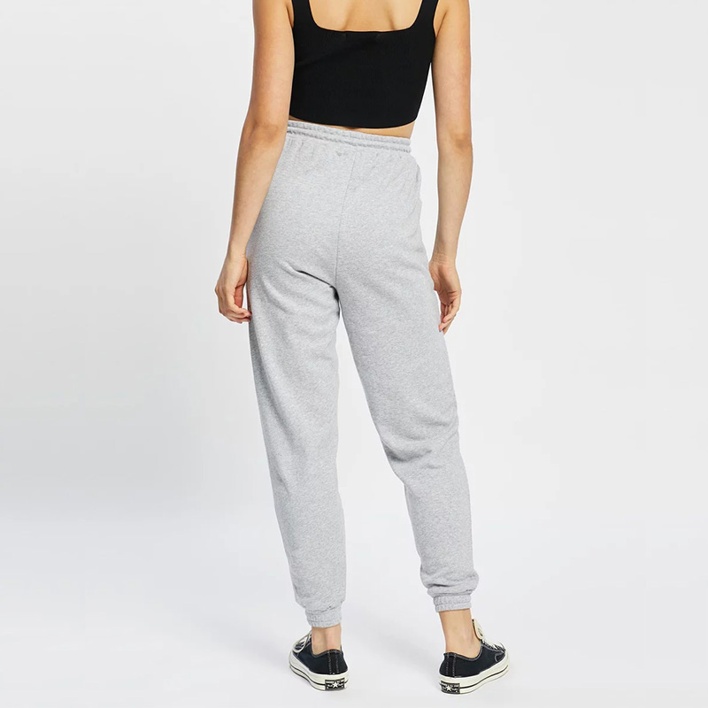 High waist basic cotton black Jogger pants for women