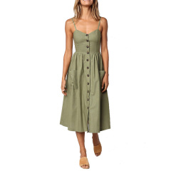Casual female summer midi sundress