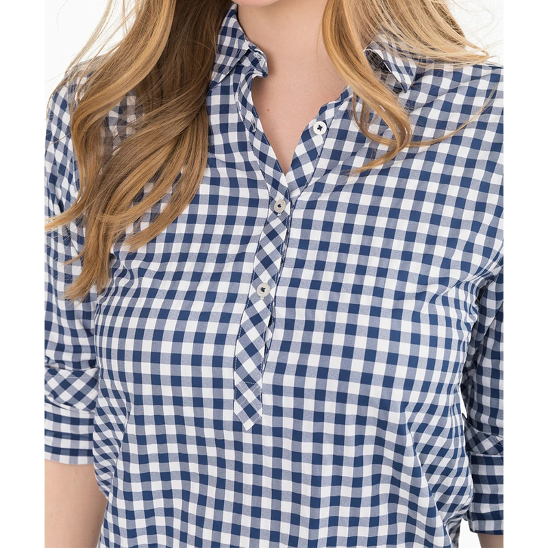 Check popover shirt womens