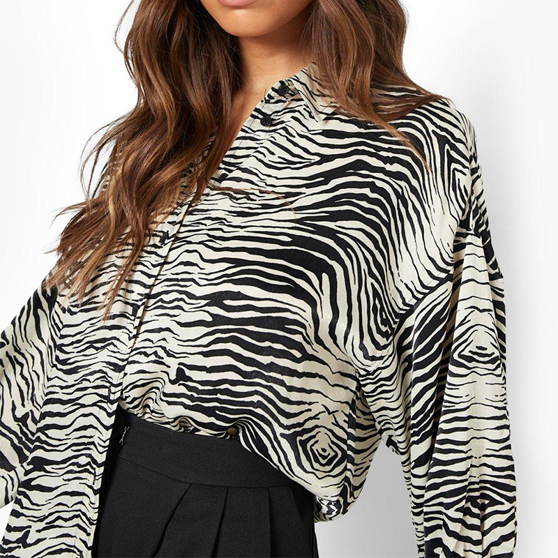 Zebra print shirt womens