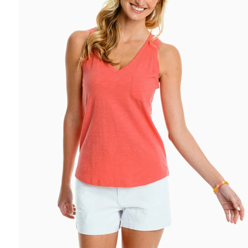 V neck sleeveless tank top womens
