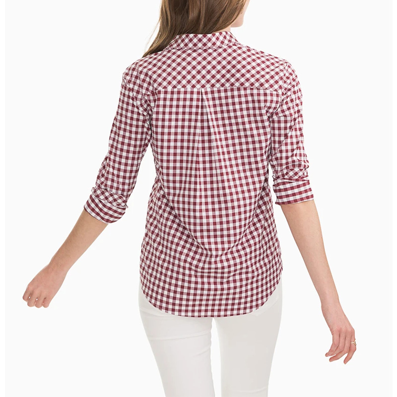 Check popover shirt womens