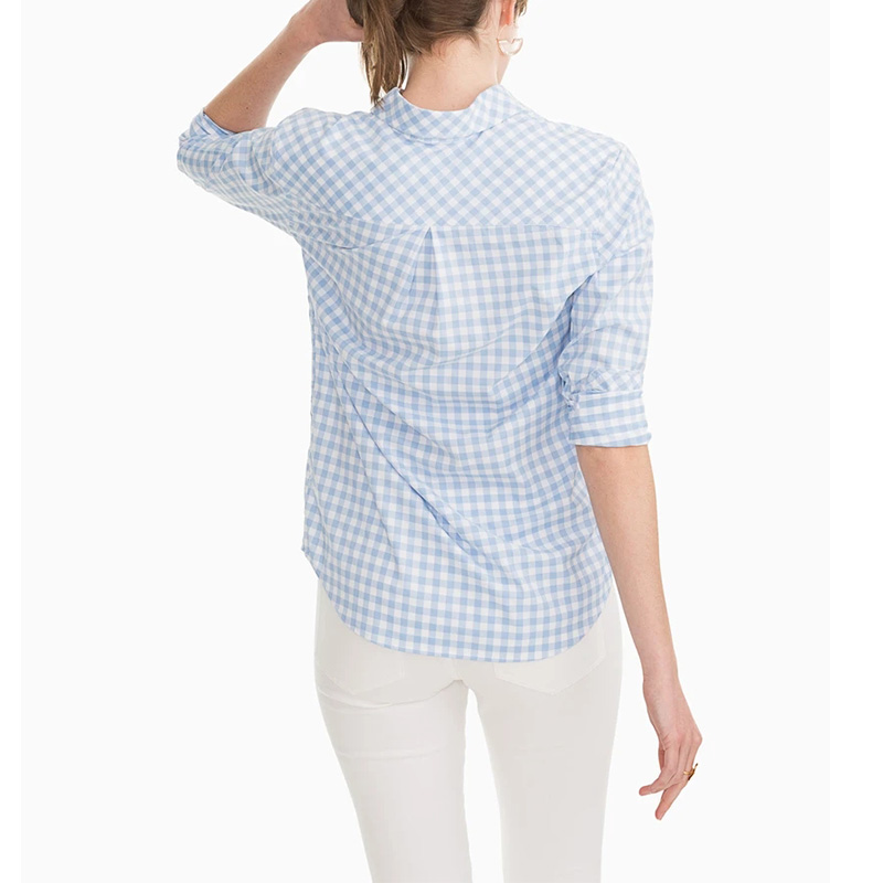 Check popover shirt womens