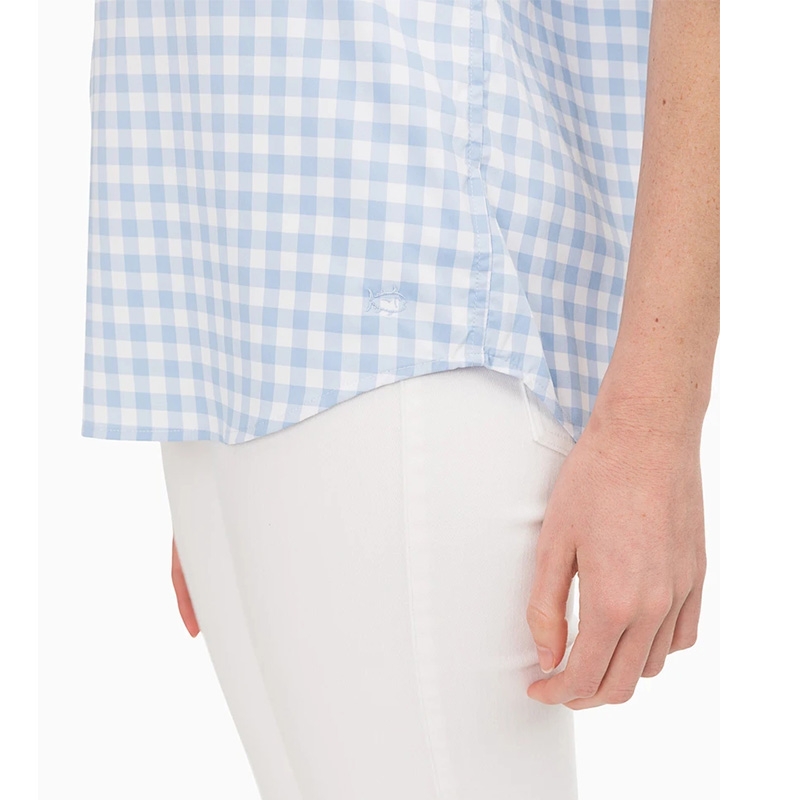 Check popover shirt womens