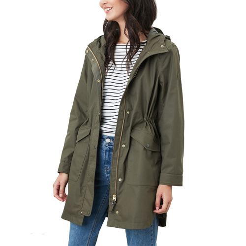 Green rain coats women