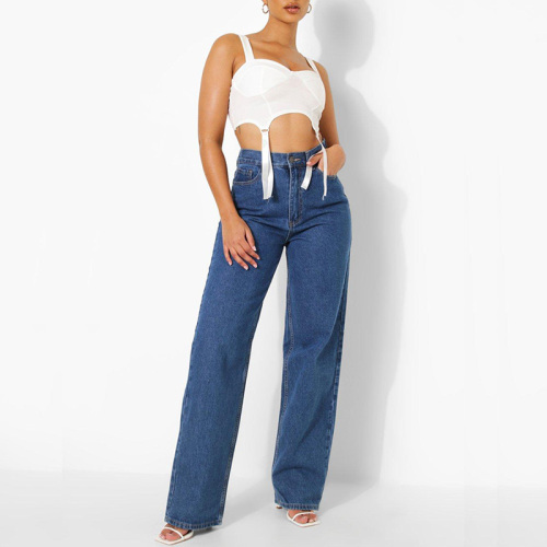 High rise boyfriend jeans for women