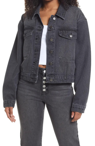 Black jean denim Jacket women