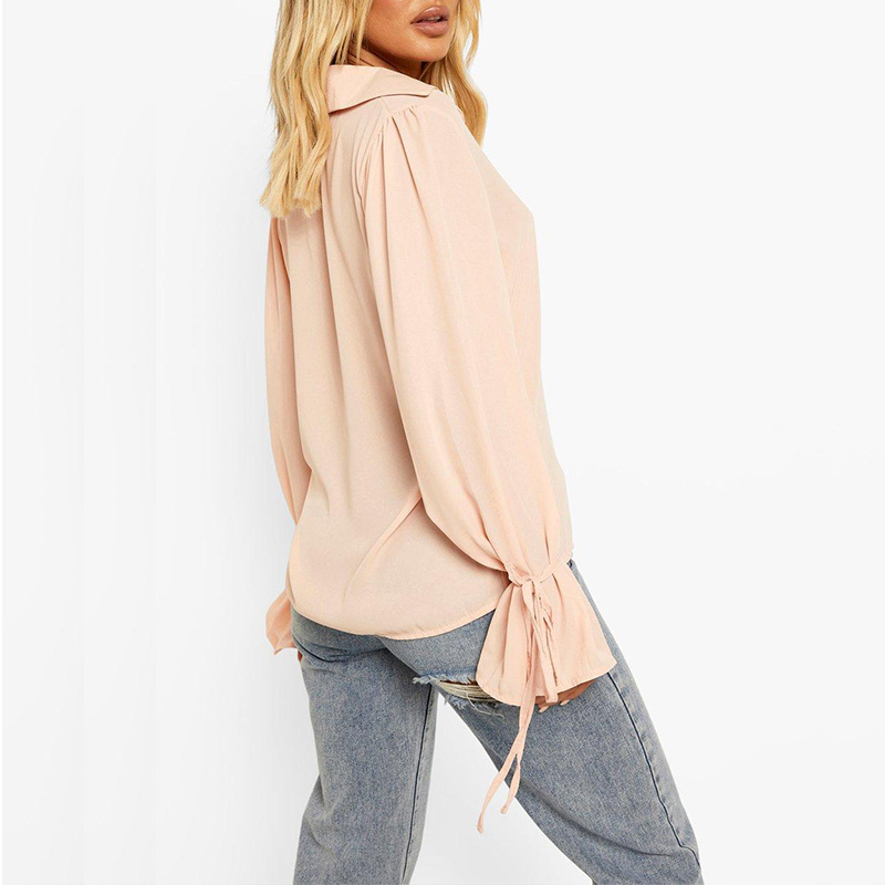 A new day tie long sleeve button down shirt womens