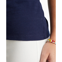 Womens basic v neck cotton tee