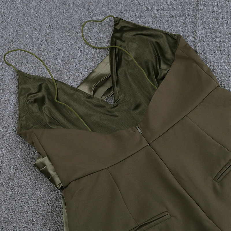 Womens fashion strappy sleeveless frill jumpsuit