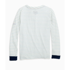 Womens long sleeves striped crew neck pullover