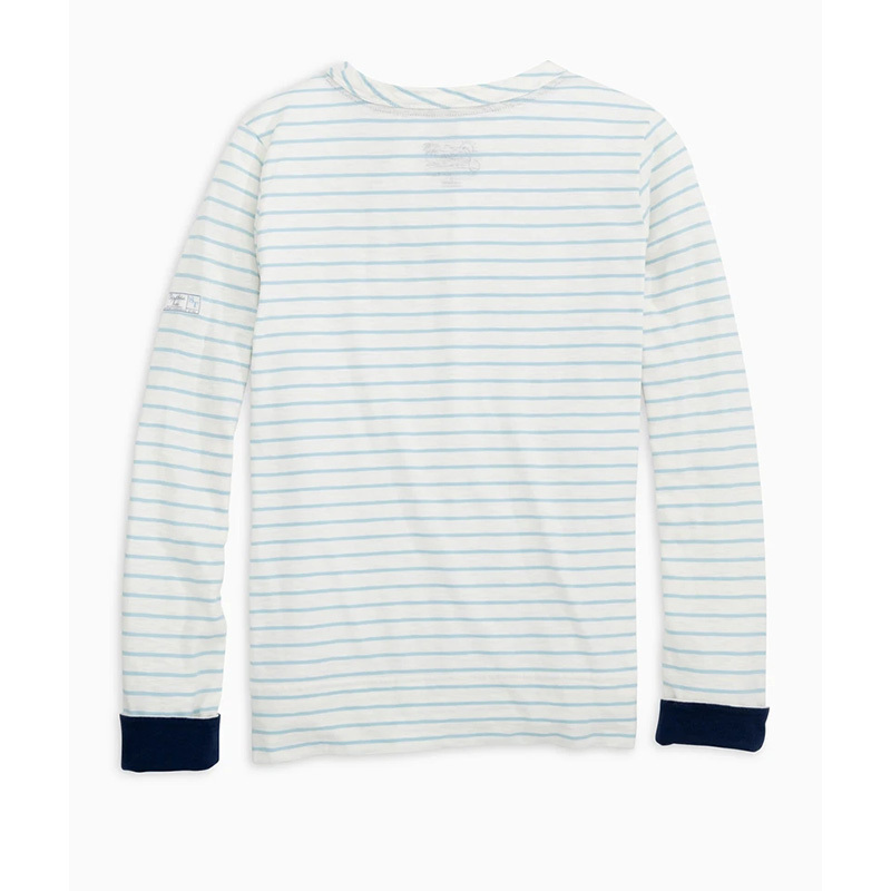 Womens long sleeves striped crew neck pullover