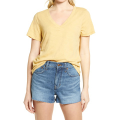 Lightweight cotton v-neck T Shirt women's