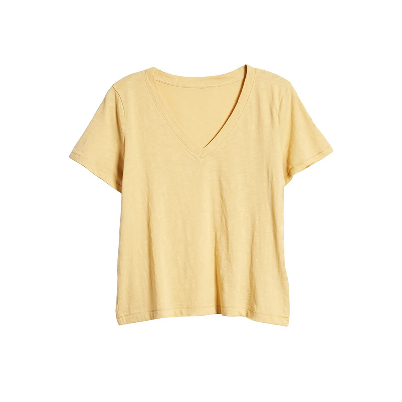 Lightweight cotton v-neck T Shirt women's