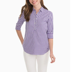 Check popover shirt womens