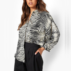 Zebra print shirt womens