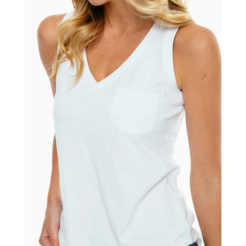 V neck sleeveless tank top womens