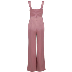 Womens strappy sleeveless plain bodycon jumpsuit