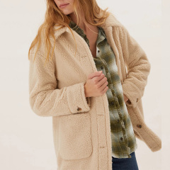 Womens plaid flannel otton check frill detail shirt