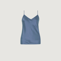 Slim-fit sleeveless satin tank tops women