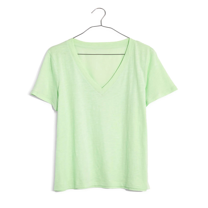 Lightweight cotton v-neck T Shirt women's
