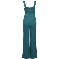 Womens strappy sleeveless plain bodycon jumpsuit