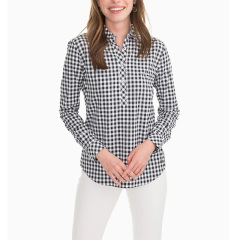 Check popover shirt womens