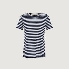 Black and white striped jersey t shirt women