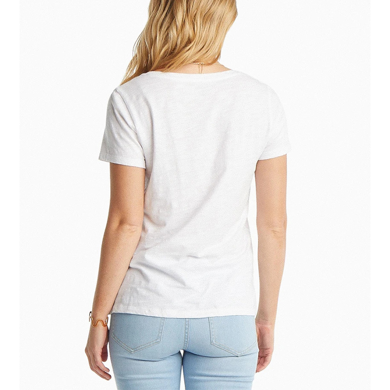 Womens basic v neck cotton tee