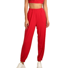 Womens crop top and joggers set